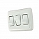 JR Products Multi Purpose Triple On/Off Rocker Switch SPST - White With Bezel