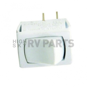 JR Products Mini On/ Off Rocker Switch, 2 Terminals, SPST, White 13645 -1