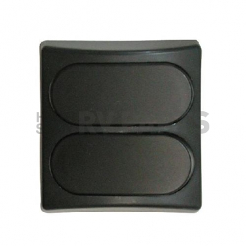 Diamond Group Designer Double Switch Plate Cover, Black 1 Per Card-2