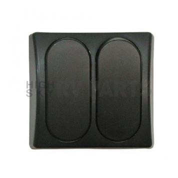 Diamond Group Designer Double Switch Plate Cover, Black 1 Per Card-3