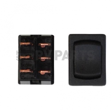 Diamond Group Mini Momentary Switch 6 Prong, 16 Amp/ 125 Volt, Black 3/Bag DG267PB-2