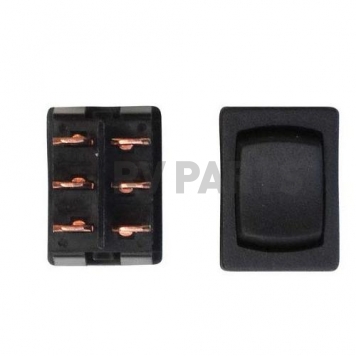 Diamond Group Mini Switch On/Off/On DPDT, 6 Prong Black 1/Card DG261VP-4