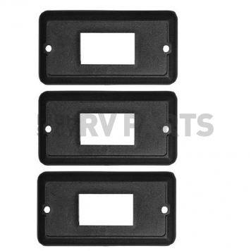 Diamond Group Switch Plate Cover, Single Opening, Waterproof Black Set Of 3-1