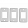 Switch Plate Cover, For Slide-Outs/ Generator & Battery Disconnects, White Set Of 3