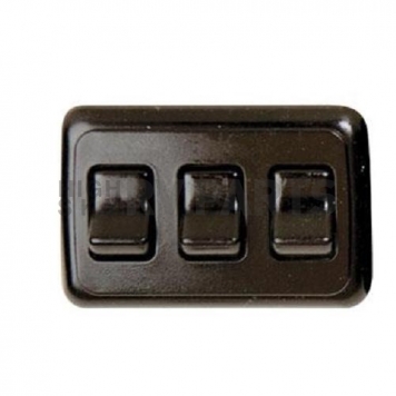 Diamond Group Triple Contour On/Off Switch, SPST, 3 Rocker, Black-2