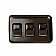 Diamond Group Triple Contour On/Off Switch, SPST, 3 Rocker, Black