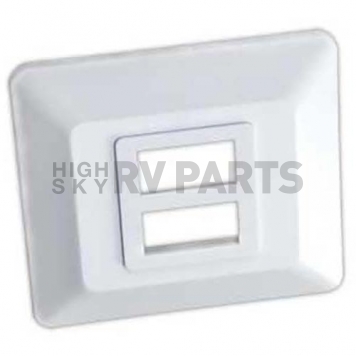 JR Products Double Switch Base & Faceplate , White-3
