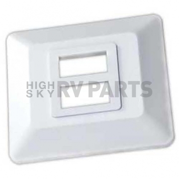 JR Products Double Switch Base & Faceplate , White-1
