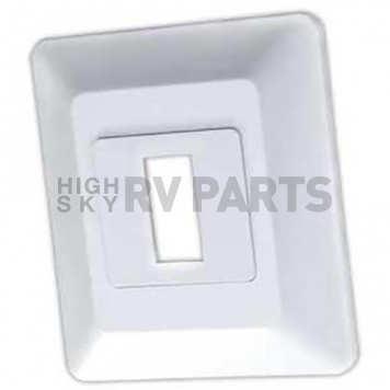 JR Products Single Switch Base & Faceplate, White - 13605 -2