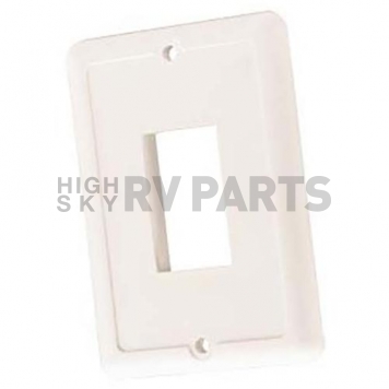 JR Products Single Switch Faceplate, Polar White-2