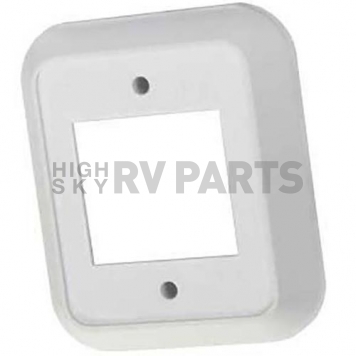 JR Products Switch Plate Cover 2 Rocker Opening, White-2