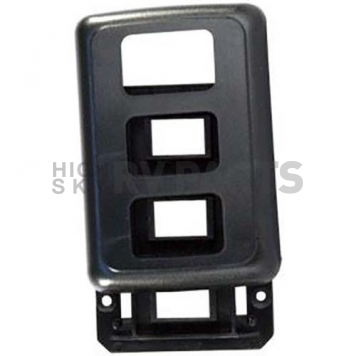 JR Products Triple Switch Base & Faceplate, Black-1
