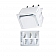 RV Designer Multi Purpose Switch, Momentary On/Off Momentary On DPDT, White S475