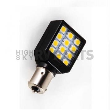 Camco Light Bulb - 12 LED White Clear Lens Single Swivel Black 1.9 Watts - 54602-1