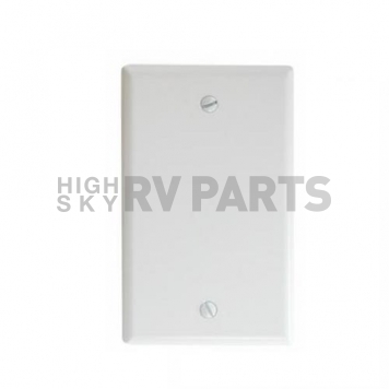 Diamond Group Blank Wall Plate, Screw-On Mounting - White-2