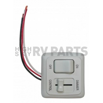 Diamond Group Dimmer/On-Off Rocker Switch Assembly with Bezel - White-3