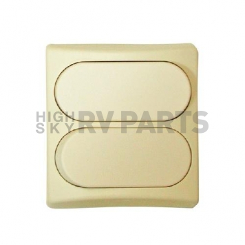 Diamond Group Double Designer Wall Plate - Ivory-1