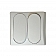 Diamond Group Double Designer Wall Plate - White