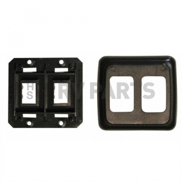 Diamond Group Double Switch Plate Cover - Black-2