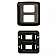 Diamond Group Double Switch Plate Cover - Black