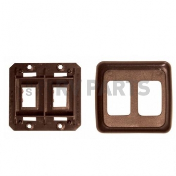 Diamond Group Double Switch Plate Cover - Brown-2