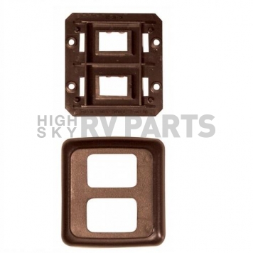 Diamond Group Double Switch Plate Cover - Brown-1