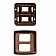 Diamond Group Double Switch Plate Cover - Brown