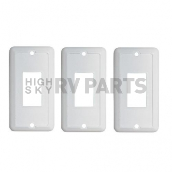 Diamond Group Face Plate for Slide-Out and Waterproof Switch - White 3/pack-2