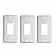 Diamond Group Face Plate for Slide-Out and Waterproof Switch - White 3/pack