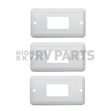 Diamond Group Face Plate for Slide-Out and Waterproof Switch - White 3/pack-3