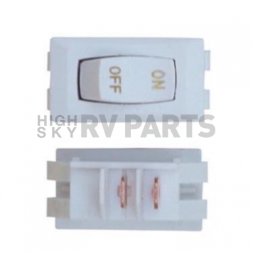 Diamond Group Labeled On/Off Rocker Switch SPST- White 3/bag-4