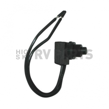 Diamond Group On/Off Push Button Switch With 4 inch Lead - Black 1 Per Card - DG52452VP-1