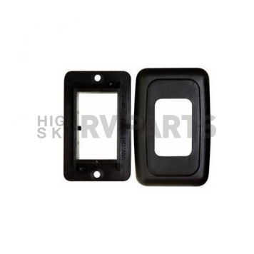 Diamond Group Single Base and Plate Contour Wall Plate Assembly - Black 1/card-2
