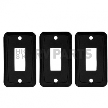 Diamond Group Switch Plate Cover Single Opening Black - Set Of 3-2