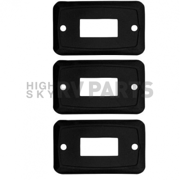 Diamond Group Switch Plate Cover Single Opening Black - Set Of 3-3
