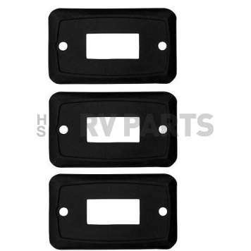 Diamond Group Switch Plate Cover Single Opening Black - Set Of 3-1