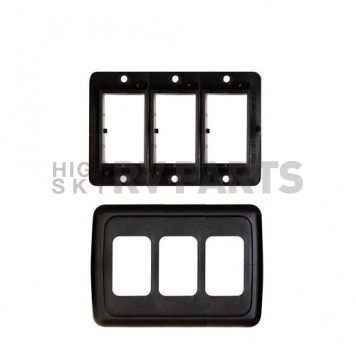 Diamond Group Triple Switch Plate Cover - Black-2