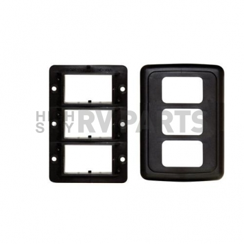 Diamond Group Triple Switch Plate Cover - Black-3