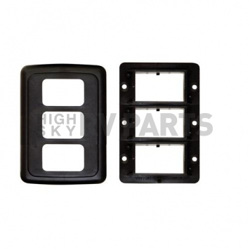 Diamond Group Triple Switch Plate Cover - Black-1