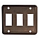 Diamond Group Triple Switch Plate Cover - Brown 3/card