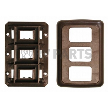 Diamond Group Triple Switch Plate Cover - Brown-2