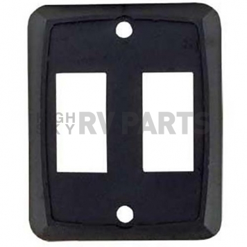 JR Products Double Switch Plate Cover - Black 1/pkg-2