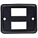 JR Products Double Switch Plate Cover - Black 1/pkg
