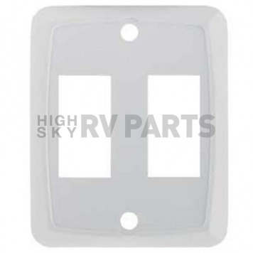 JR Products Double Switch Plate Cover - White 1/pkg-2