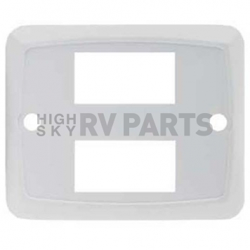 JR Products Double Switch Plate Cover - White 1/pkg-3