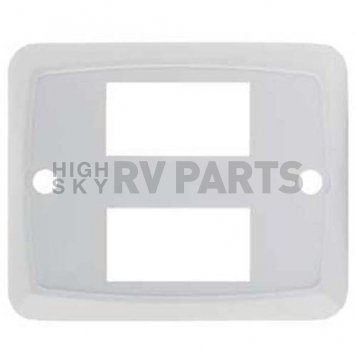 JR Products Double Switch Plate Cover - White 1/pkg-1