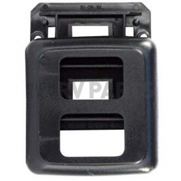JR Products Double Switch Plate Cover With Switch Base - Black 1/pkg-3