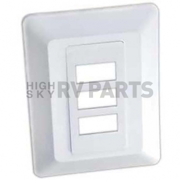 JR Products Triple Switch Base With Face Plate - White-3