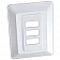 JR Products Triple Switch Base With Face Plate - White