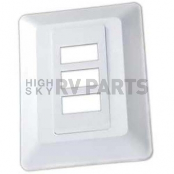 JR Products Triple Switch Base With Face Plate - White-1